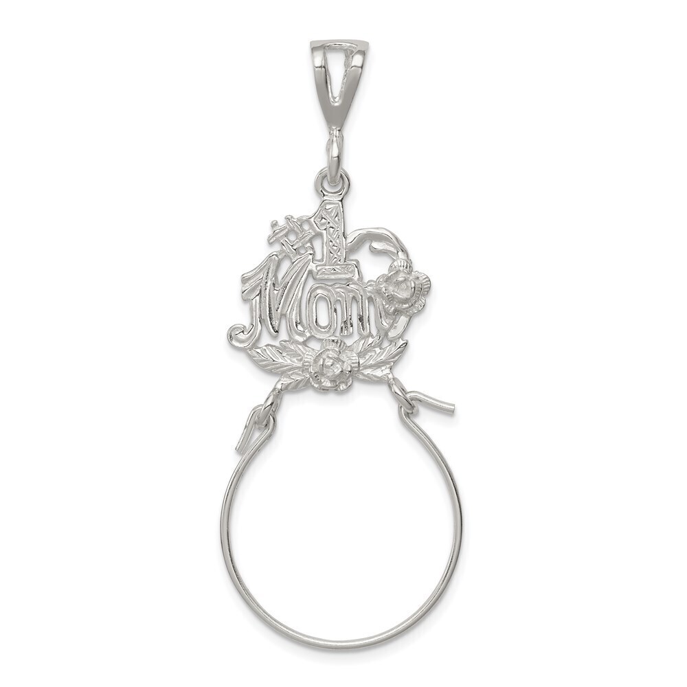 Million Charms 925 Sterling  Silver #1 Mom Charm Holder